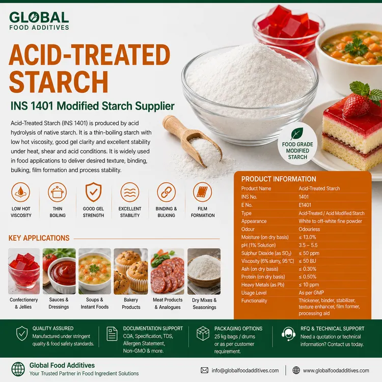 Acid-Treated Starch food additive food additive ingredient illustration