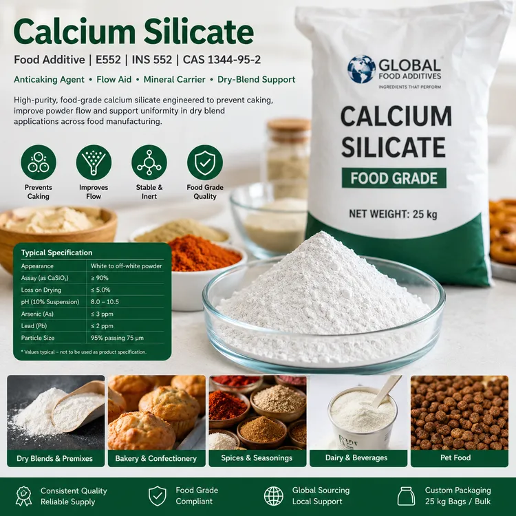 Calcium Silicate food additive food additive ingredient illustration