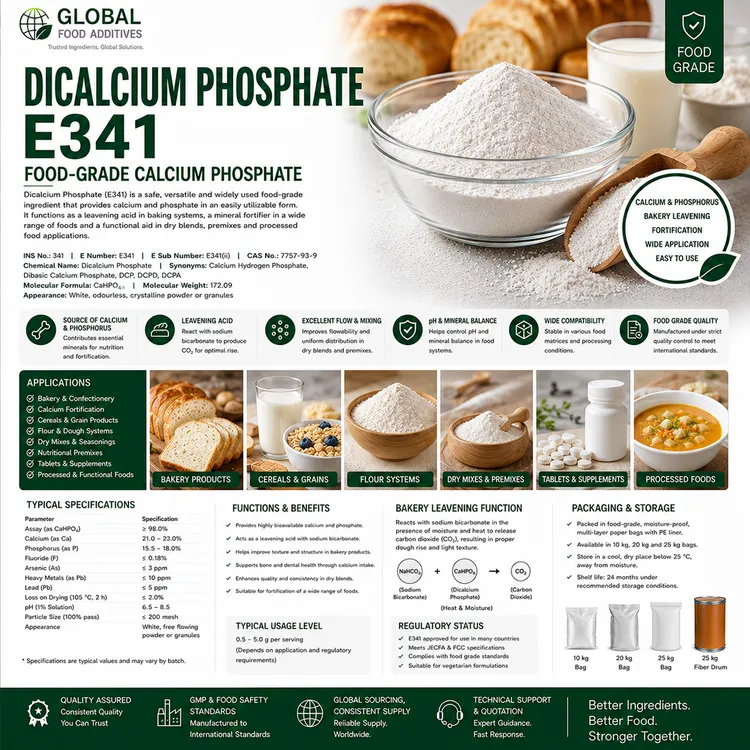 Dicalcium Phosphate food additive food additive ingredient illustration