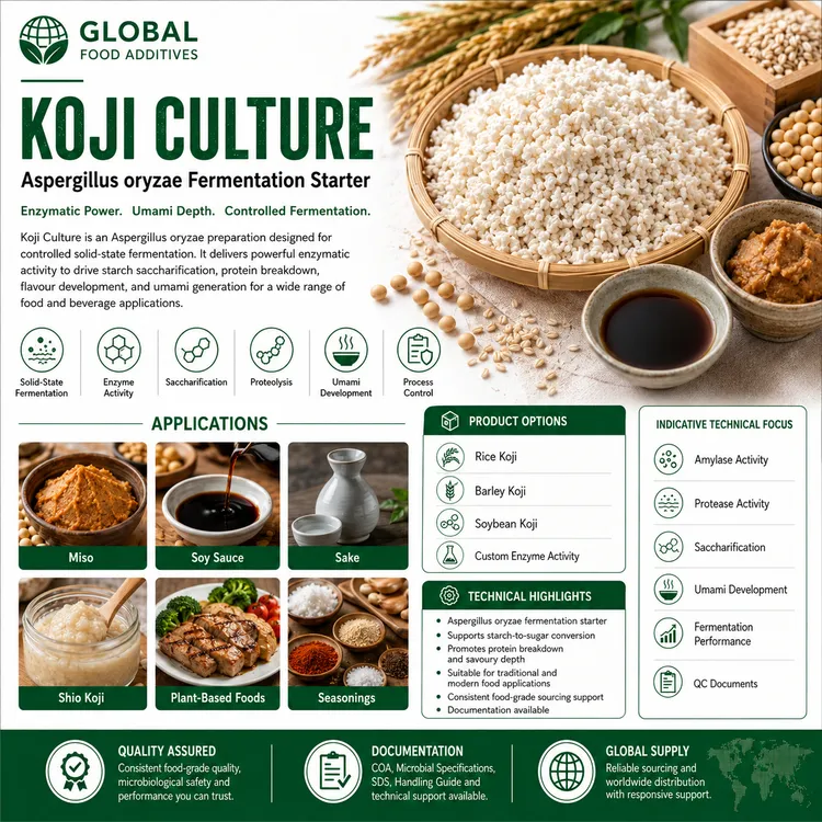 Koji Culture food additive food additive ingredient illustration