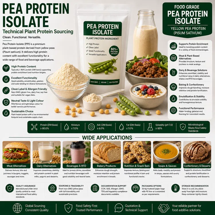 Pea Protein Isolate food additive food additive ingredient illustration