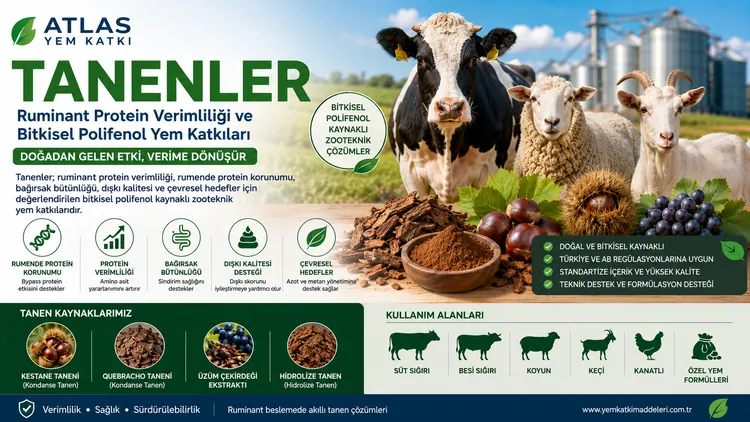 Tanenler bitkisel polifenol yem katkısı