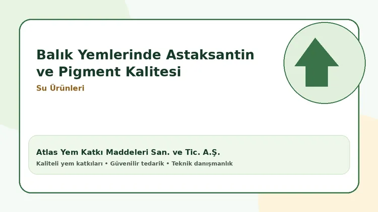 Balık Yemlerinde Astaksantin ve Pigment Kalitesi