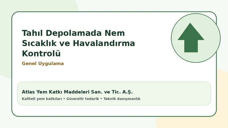 Tahıl Depolamada Nem Sıcaklık ve Havalandırma Kontrolü